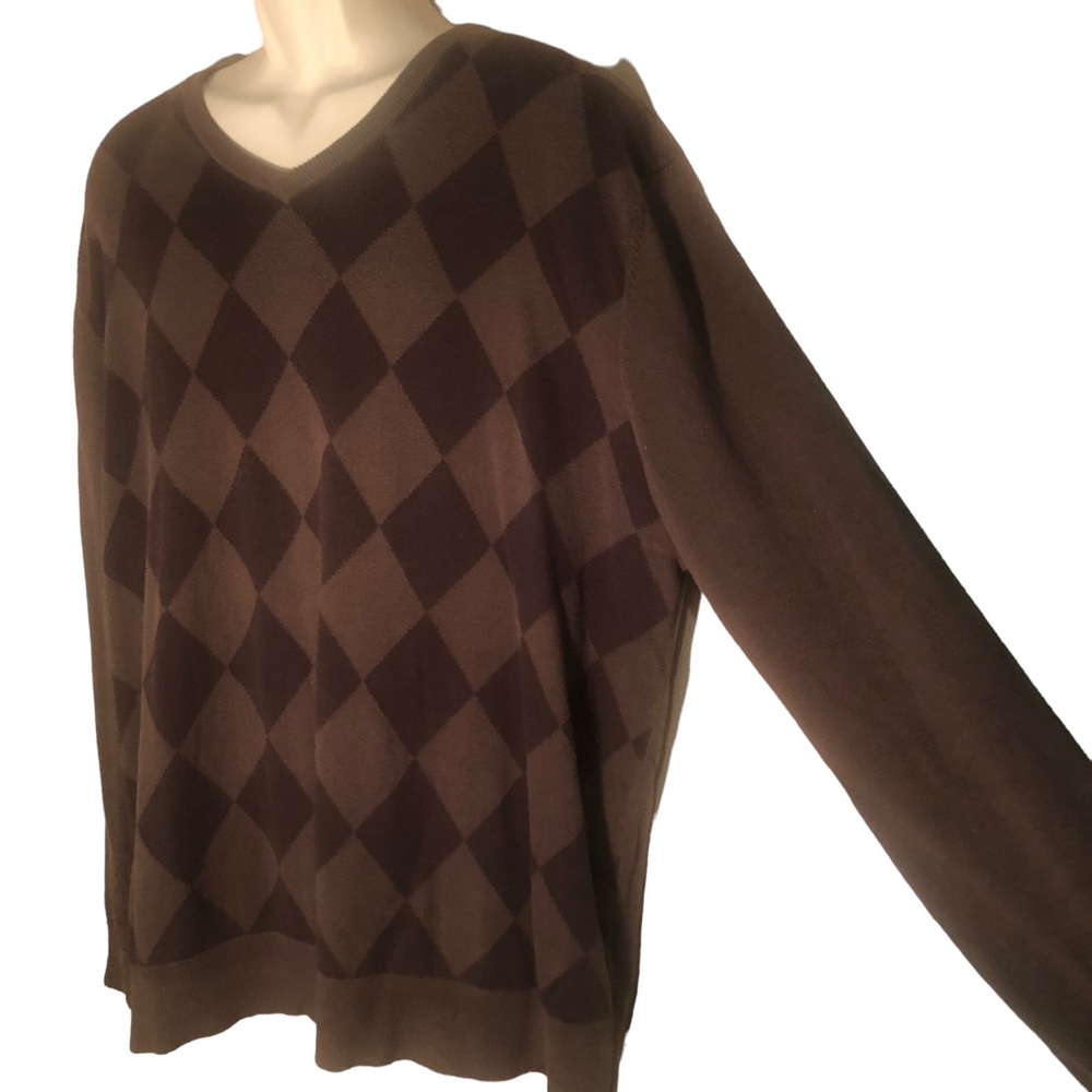 OLD NAVY Men’s XXL Argyle V-Neck Sweater. - Picture 2 of 9